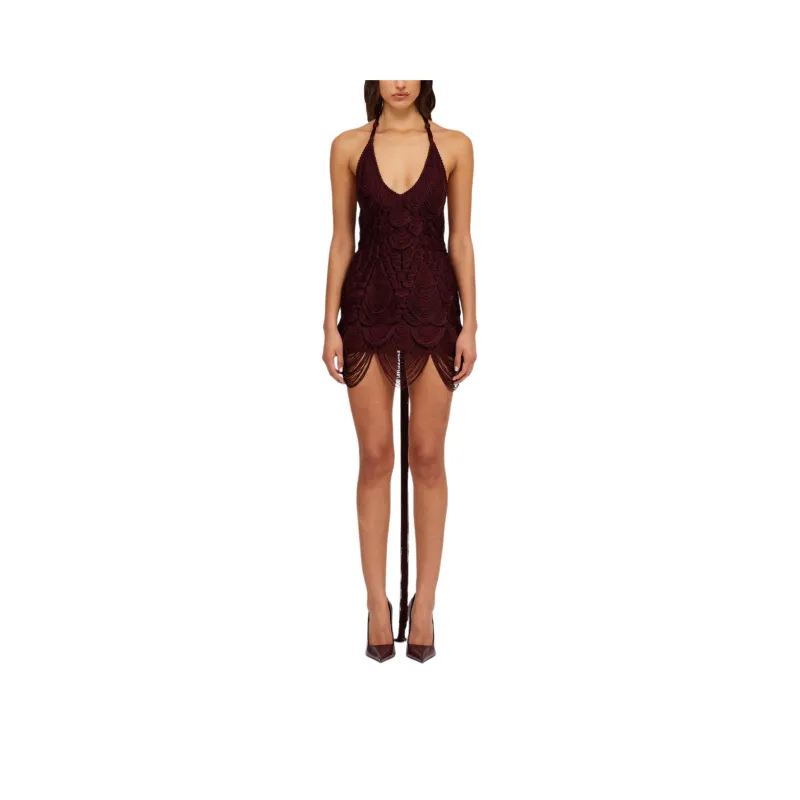 FERRAGAMO FW24 Slip Dresses Women's Bordeaux Red-0