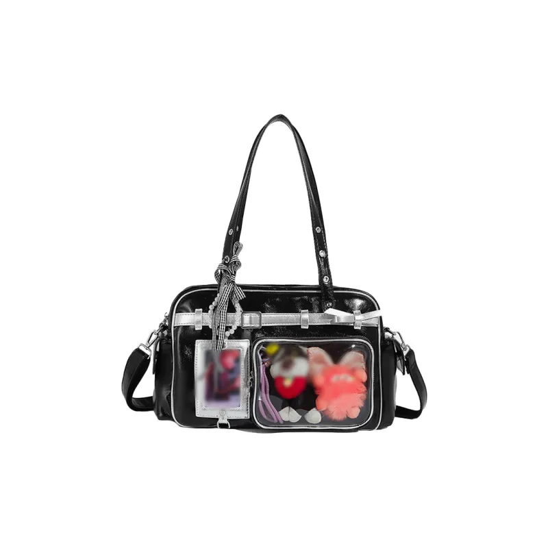 SHORT HAIR GIRL PU Ita Bag Shoulder Bag Women's Multicolor-5