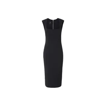 PINKO Zipped Crepe Midi Dress