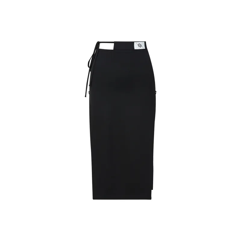 AZEPAM Casual Long Skirts Women's Black-0