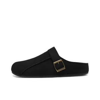 TELENT Abrasion Resistant Slip Resistant Closed Toe Slippers Men's Black