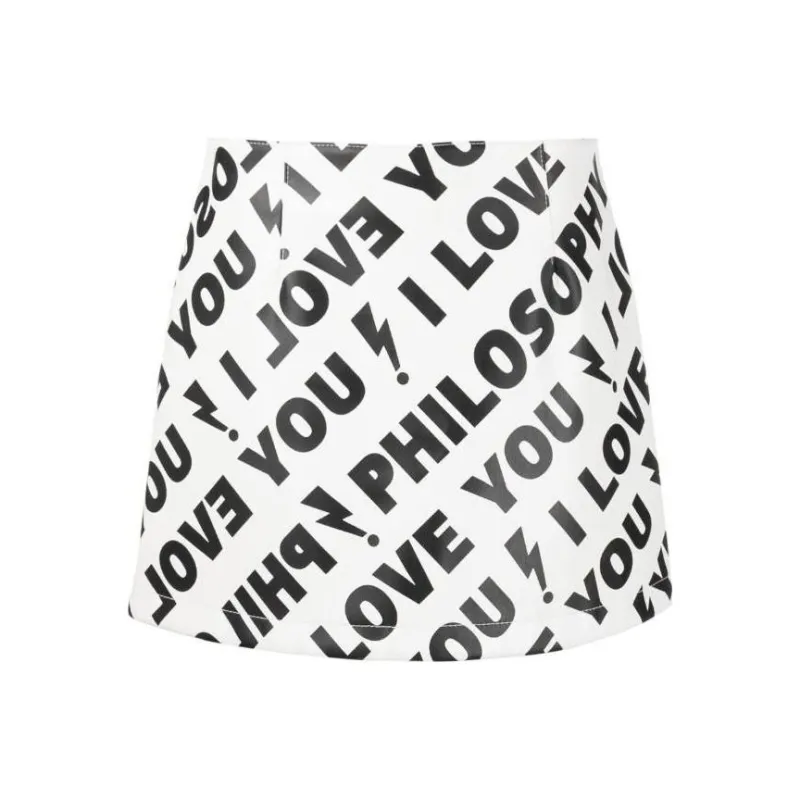 PHILOSOPHY DI LORENZO SERAFINI High Waist Mini Skirt-3