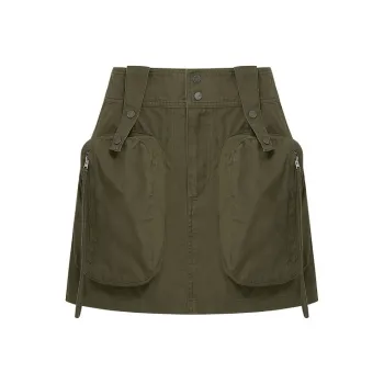 D'zzit Casual Short Skirts Women's Dark Green
