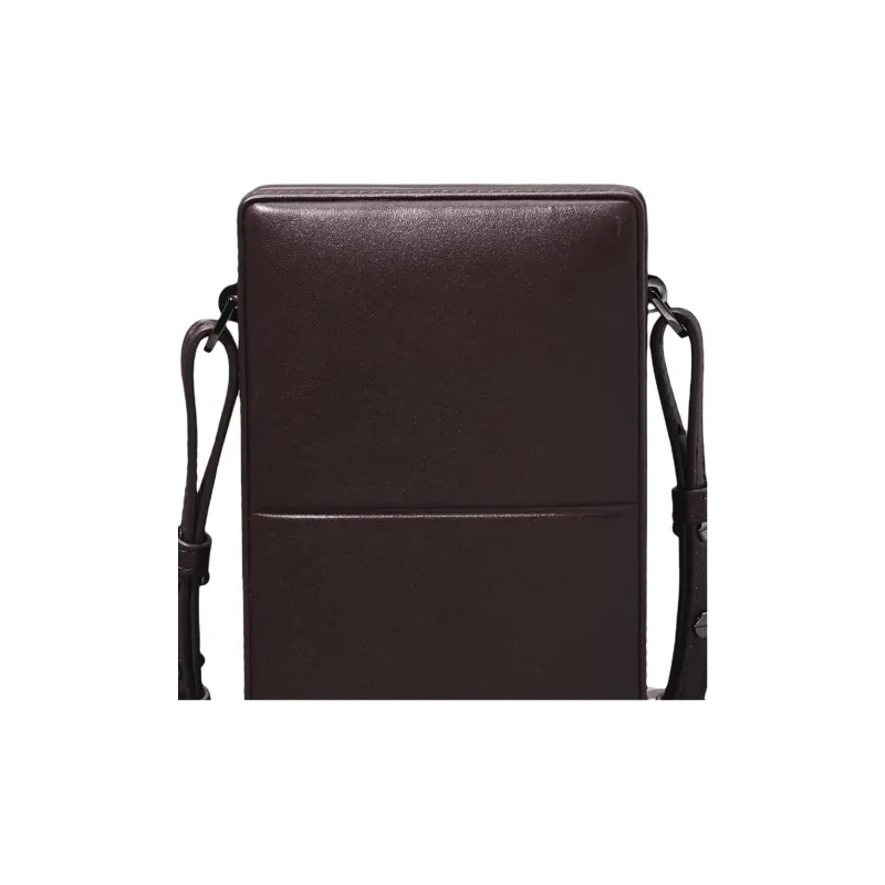 CALVIN KLEIN Leather Shoulder Bag Crossbody Bag Men's Dark Brown-2
