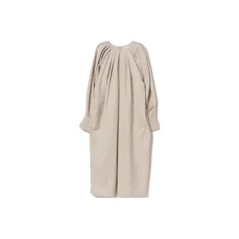 Beams Long Sleeved Dress Women's Beige