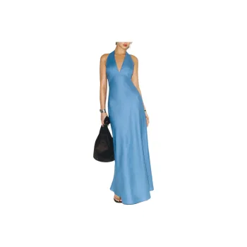 REFORMATION Delilah Linen Dress Sleeveless Dress Women's Paris Blue