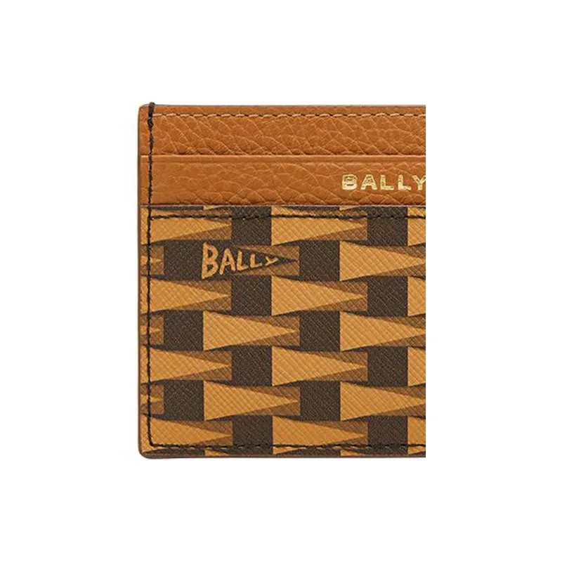 BALLY Monogram Leather Cardholder-4