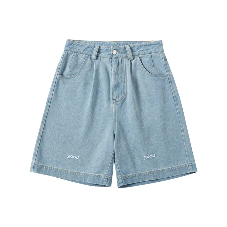 MeiHaoStore Denim Shorts Women's Denim Light Blue-0