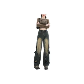 YINLEI Jeans Women's Vintage Blue