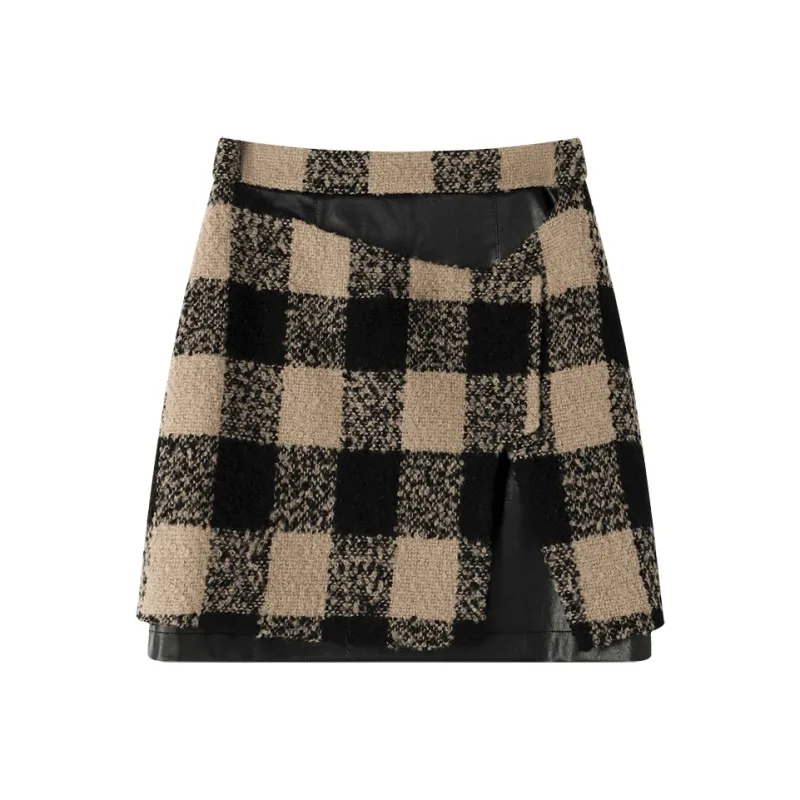 THE SEA LIFE Casual Short Skirts Women's Coffee-0