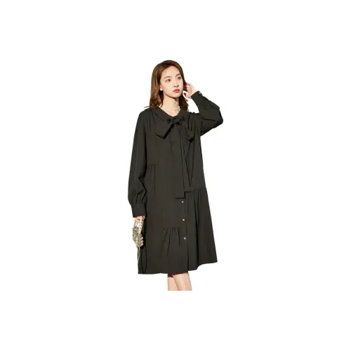 Tonlion Long-Sleeved Leatheres Women's Black