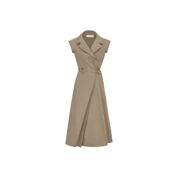 DIOR SS25 Spring Summer Ready to Wear Collection Sleeveless Dress Women's Light Brown