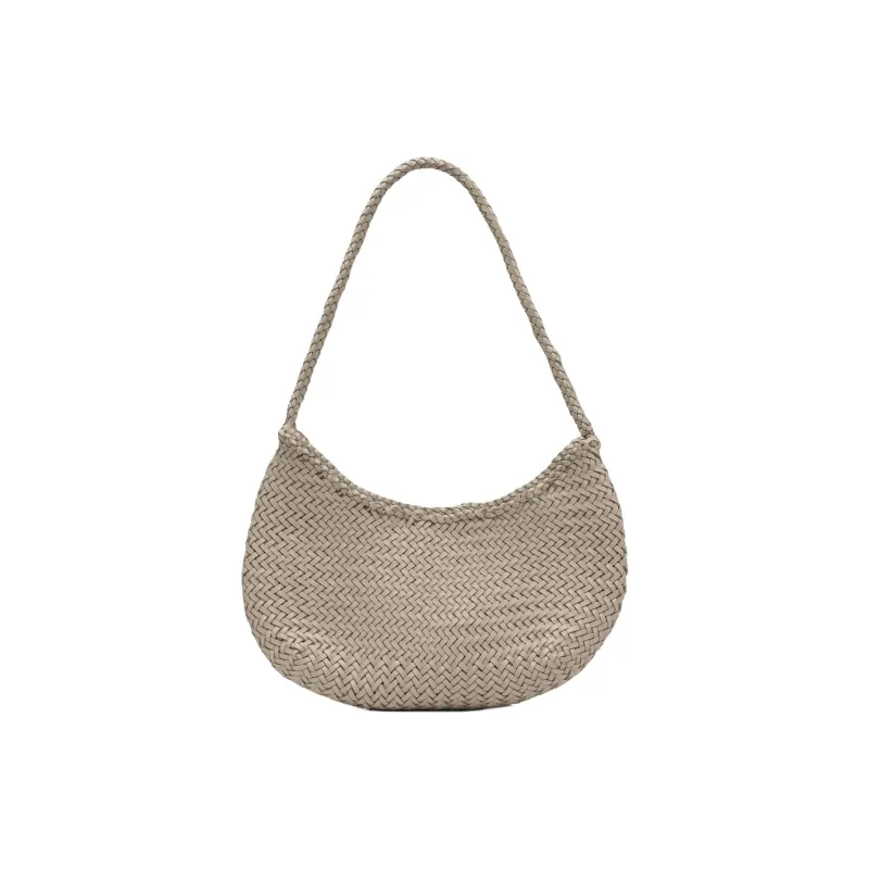Dragon Diffusion Leather Shoulder Bag Women's Gray-1