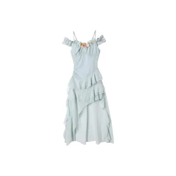 Mu Xiao Xin Slip Dresses Women's Blue