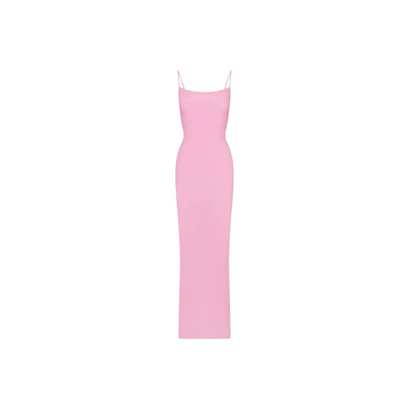 SKIMS Valentine's Day Collection SS25 SOFT LOUNGE LONG SLIP DRESS Slip Dress Women's BUBBLE GUM/Bubble Candy-0