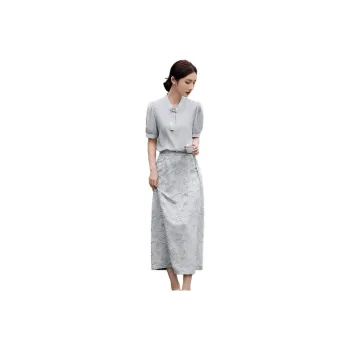 XWI SS24 Skirt Set Women's Silver Gray Blue