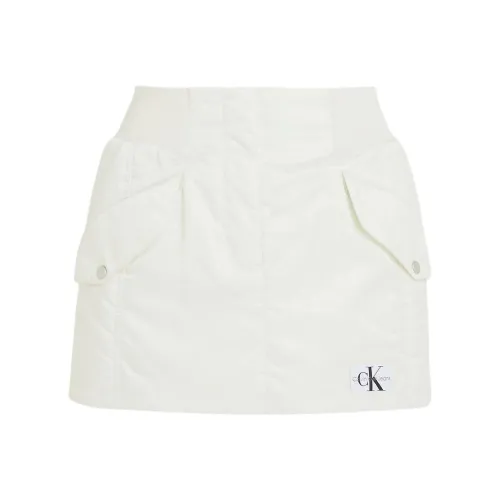 CALVIN KLEIN Casual Short Skirts Europe Version Women's Light Yellow