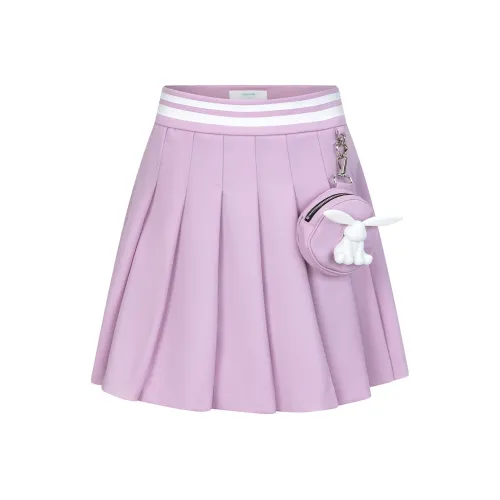 1 TROP FORT Casual Short Skirts Women's Light Purple