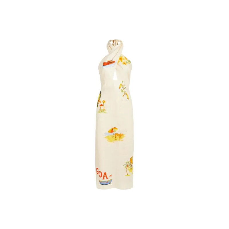 RHODE Paolo Halterneck Midi Dress-0