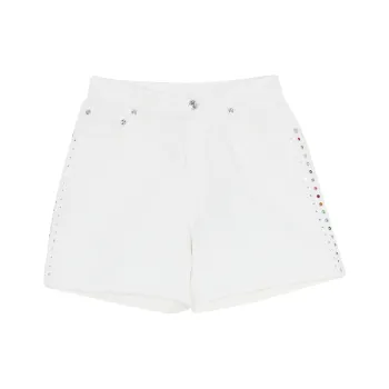 Ed Hardy Denim Shorts Women's Ivory White E1PAW403
