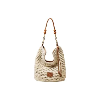 15 MINS Fabric Tote Bag, Shopping Bag, Shoulder Bag Tubas Women's Beige