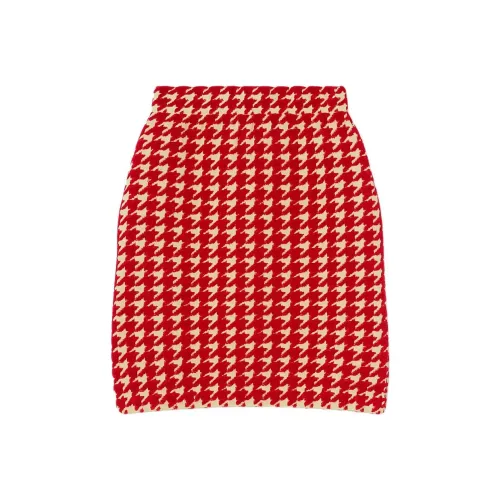 Burberry Casual Short Skirts Women's Red
