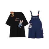 Black T-Shirt+Overalls