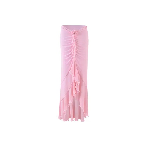 Tiger Mist HEAVEN MAXI SKIRT Casual Long Skirts Women's Pink