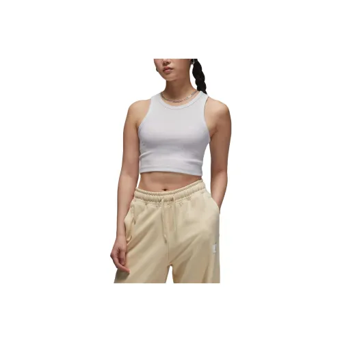 JORDAN Sleeveless Sports Shirts Women's White