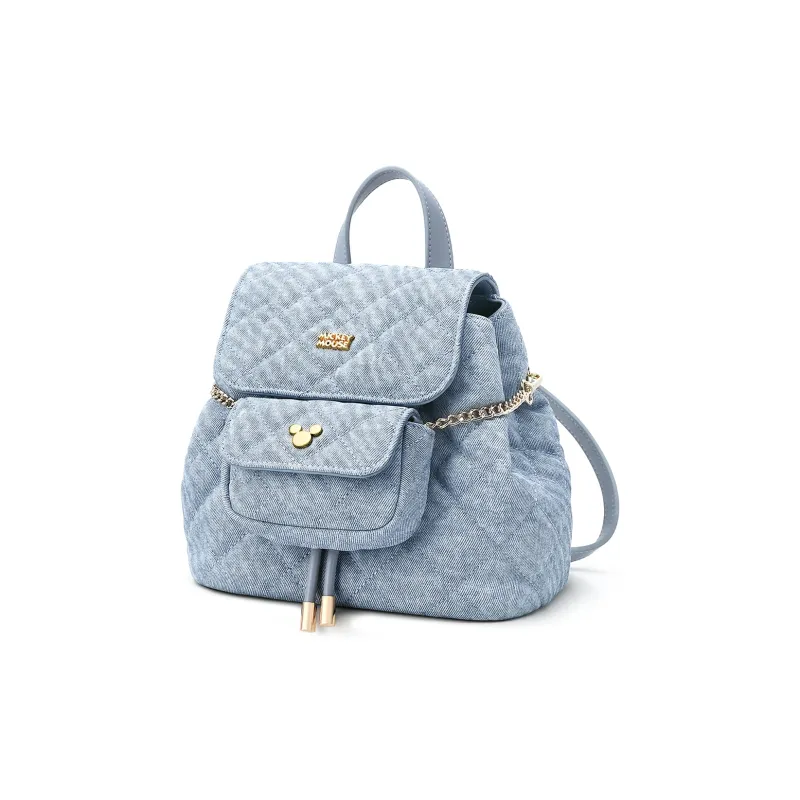 MESUCA Disney, Collaboration Disney Collection PU Backpack Regular Women's Black/White/Denim Blue-13