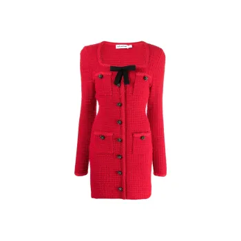 Self portrait Bow detailed Knit Dress