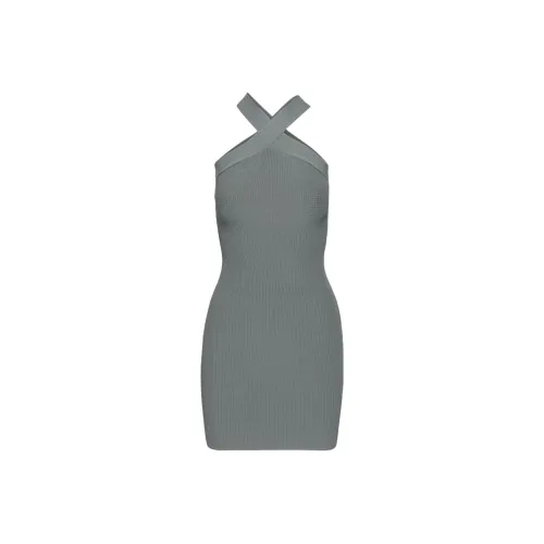 ARITZIA Babaton Sculpt Knit Criss Cross Dress Sleeveless Dress Women's Ionic Grey