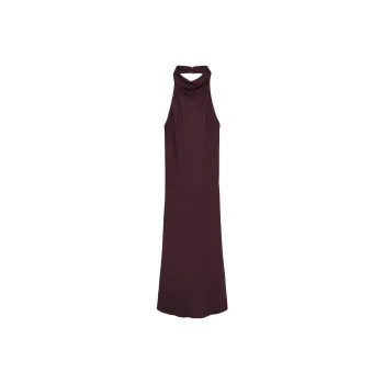 ZARA Valentine's Day Collection SS25 Sleeveless Dress Women's Burgundy