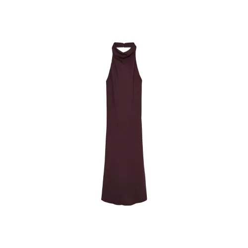 ZARA Valentine's Day Collection SS25 Sleeveless Dress Women's Burgundy