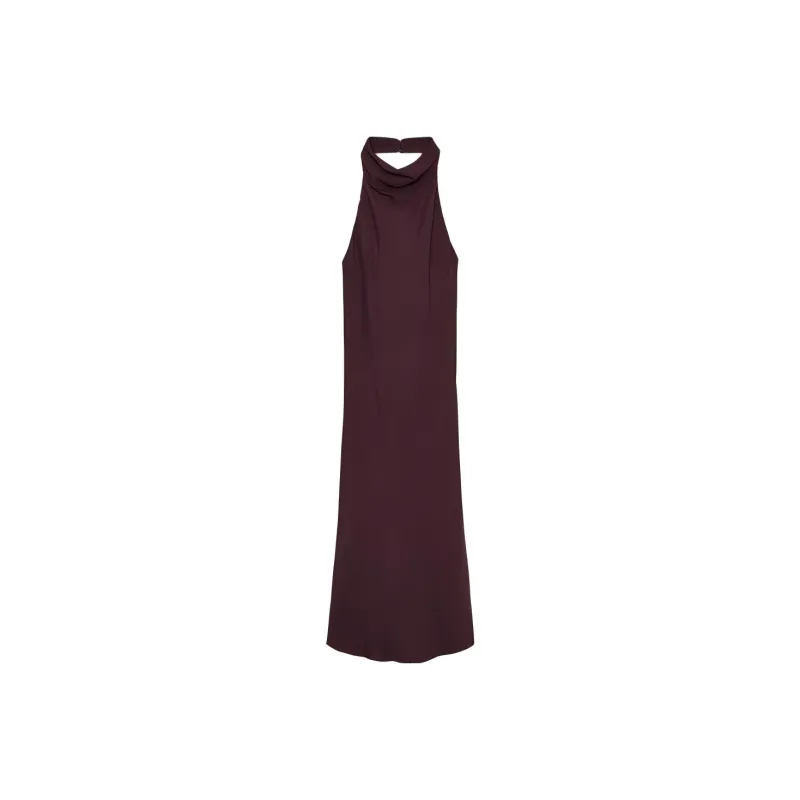 ZARA Valentine's Day Collection SS25 Sleeveless Dress Women's Burgundy-0