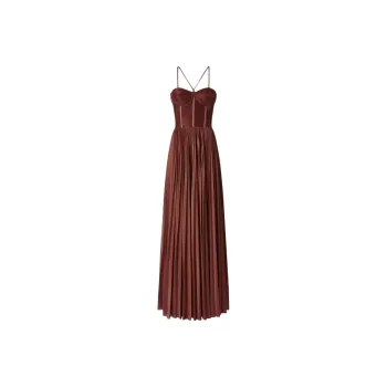 PINKO Plissé Maxi Dress