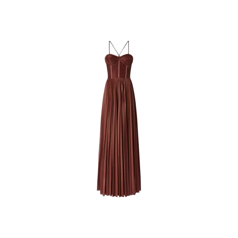 PINKO Plissé Maxi Dress-0