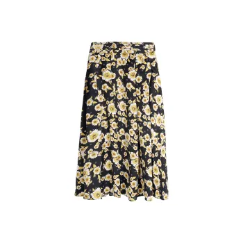 MISSSHINE Casual Long Skirts Women's Yellow