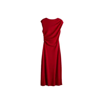 H&M Sleeveless Dress Women's Deep Red