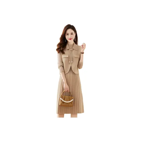 Silky Queen Skirt Set Women's Wheat