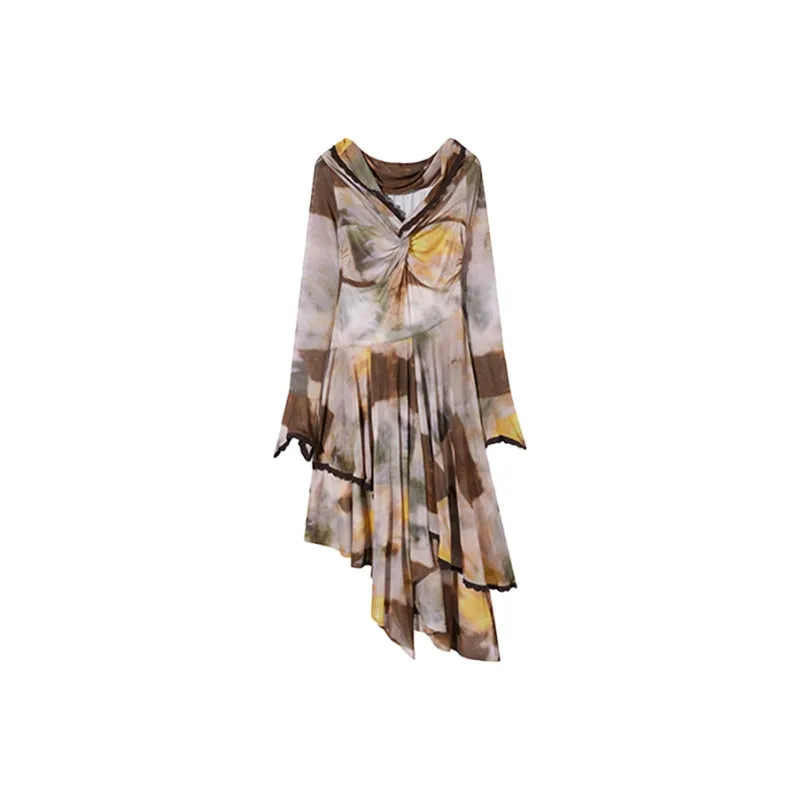 PAZZO Long Sleeved Dress Women's Soft Peach-0