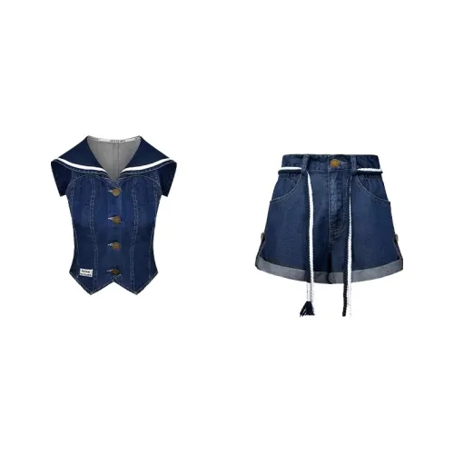 Udon House Casual Suit Women's Blue