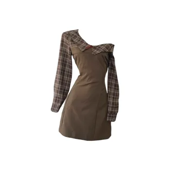 JOSR Long Sleeved Dress Women's Coffee