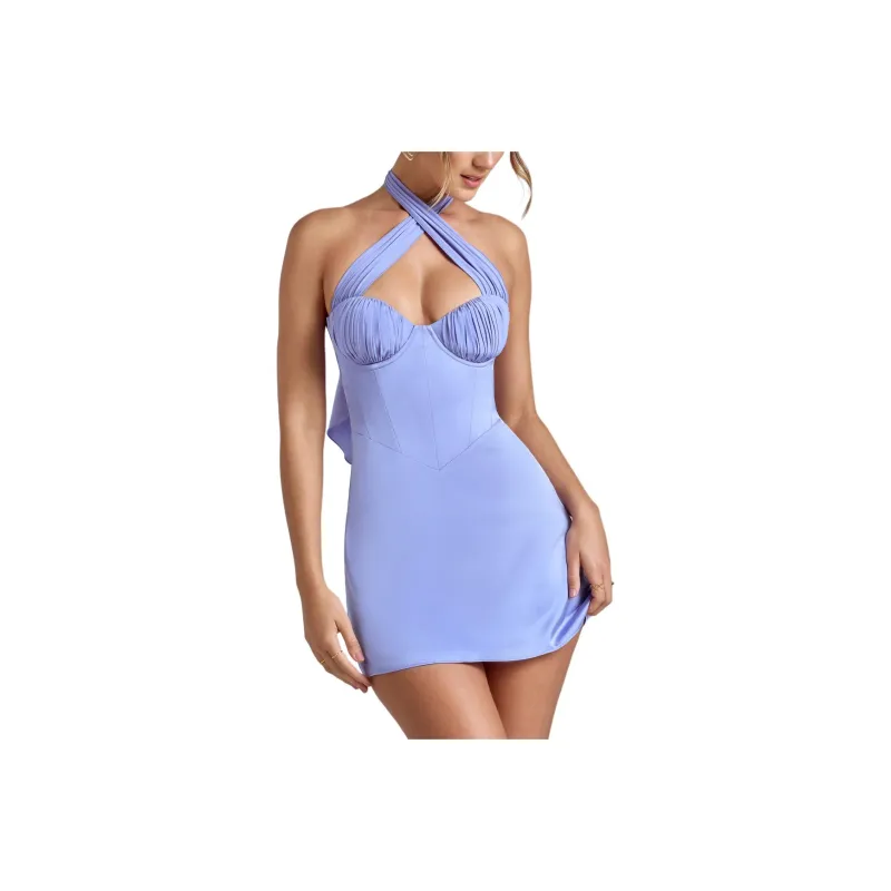 OH POLLY LISBETH Sleeveless Dress Women's Blue Lavender-1