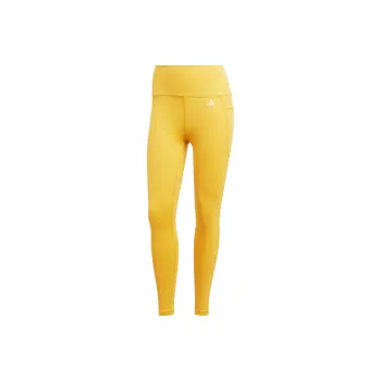 Adidas Optime Stash Pocket High-Waisted 7/8 Leggings Athletic Trousers Women's Yellow