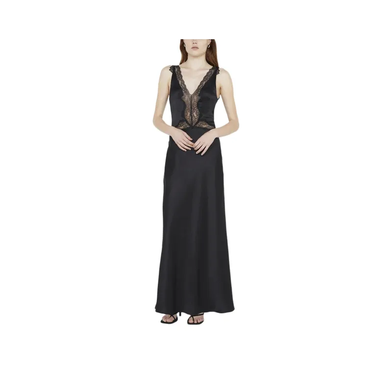 BEC+BRIDGE ALLEGRA LACE TRIM DRESS Sleeveless Dress Women's BLACK/Black-0