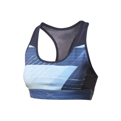 Reebok Tsr Lux Racer Bra- Aop Sports Underwear Women's Blue