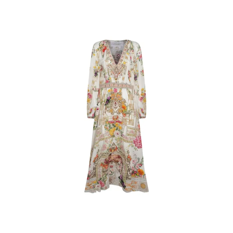 Camilla Shirred Raglan Dress-0