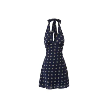 TIBINB Sleeveless Dress Women's Royal Blue