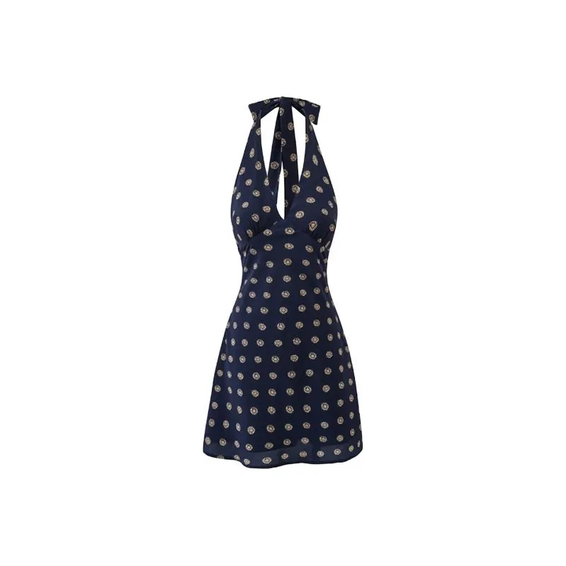 TIBINB Sleeveless Dress Women's Royal Blue-0